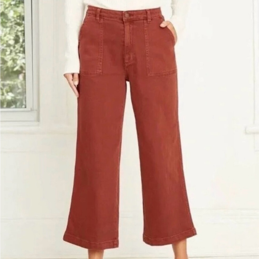 Universal Thread Rust Brown High Waisted Wide Leg… - image 1